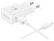 EP-TA20EWECGWW Samsung Adaptive Fast Charging Travel Charger incl. USB-C Cable 15W White Bulk